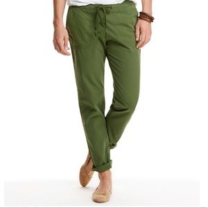 vineyard vines forest green cotton pants